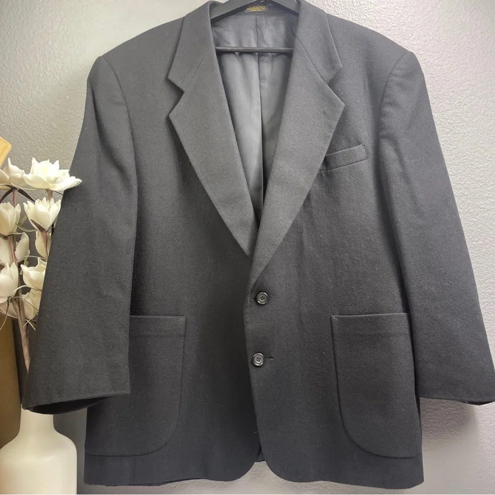 Oscar de la renta studio wool suit coat black men - Picture 4 of 12